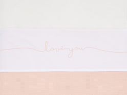 Bettlaken Wiege 75x100 cm - Love you - Pale Pink