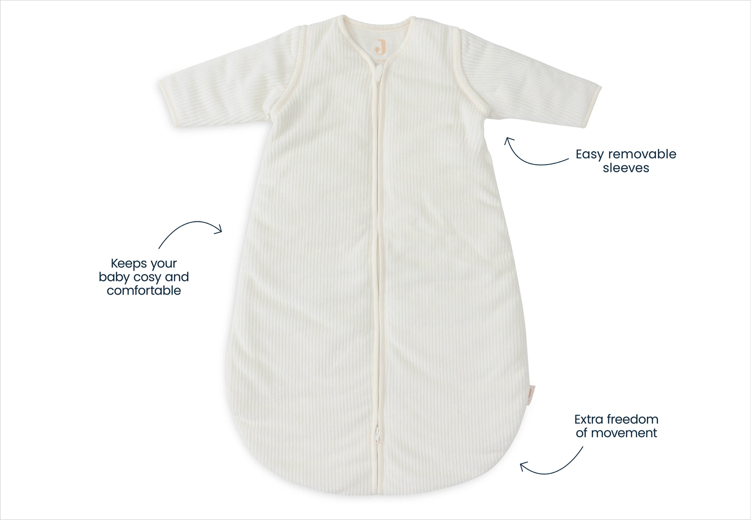 jollein schlafsack 130 Baby Schlafsack mit abnehmbaren Ärmeln