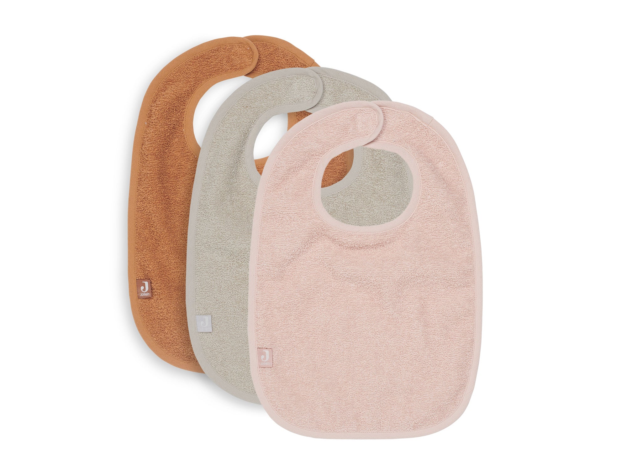 Jollein Lätzchen Frottee Pale Pink/Nougat/Caramel (3pack)