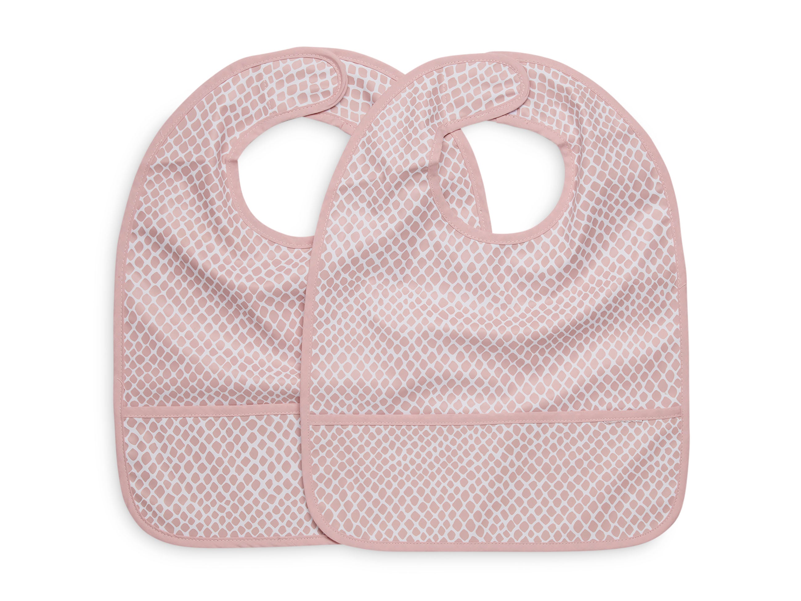 Jollein Lätzchen Wasserdicht Snake Pale Pink (2pack)