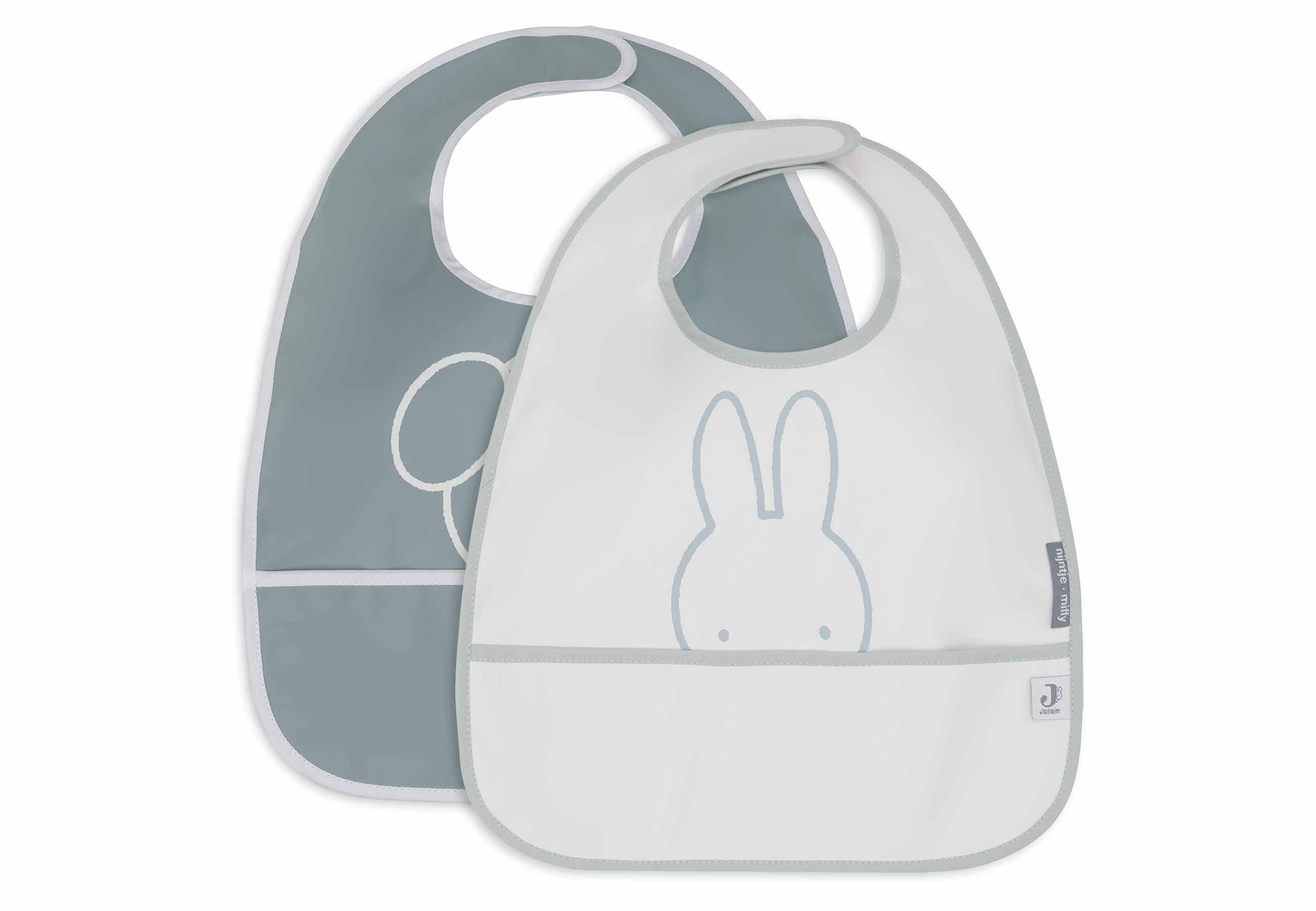 Jollein Lätzchen wasserdicht Miffy Peekaboo - Sea Green - 2 Stück