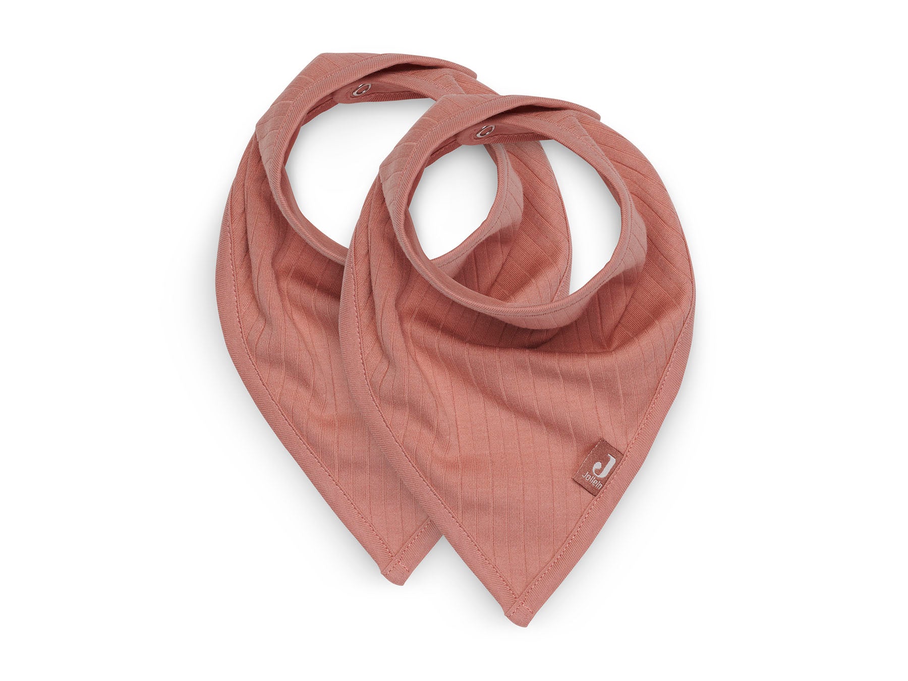 Jollein Lätzchen Bandana Basic Stripe Rosewood (2pack)