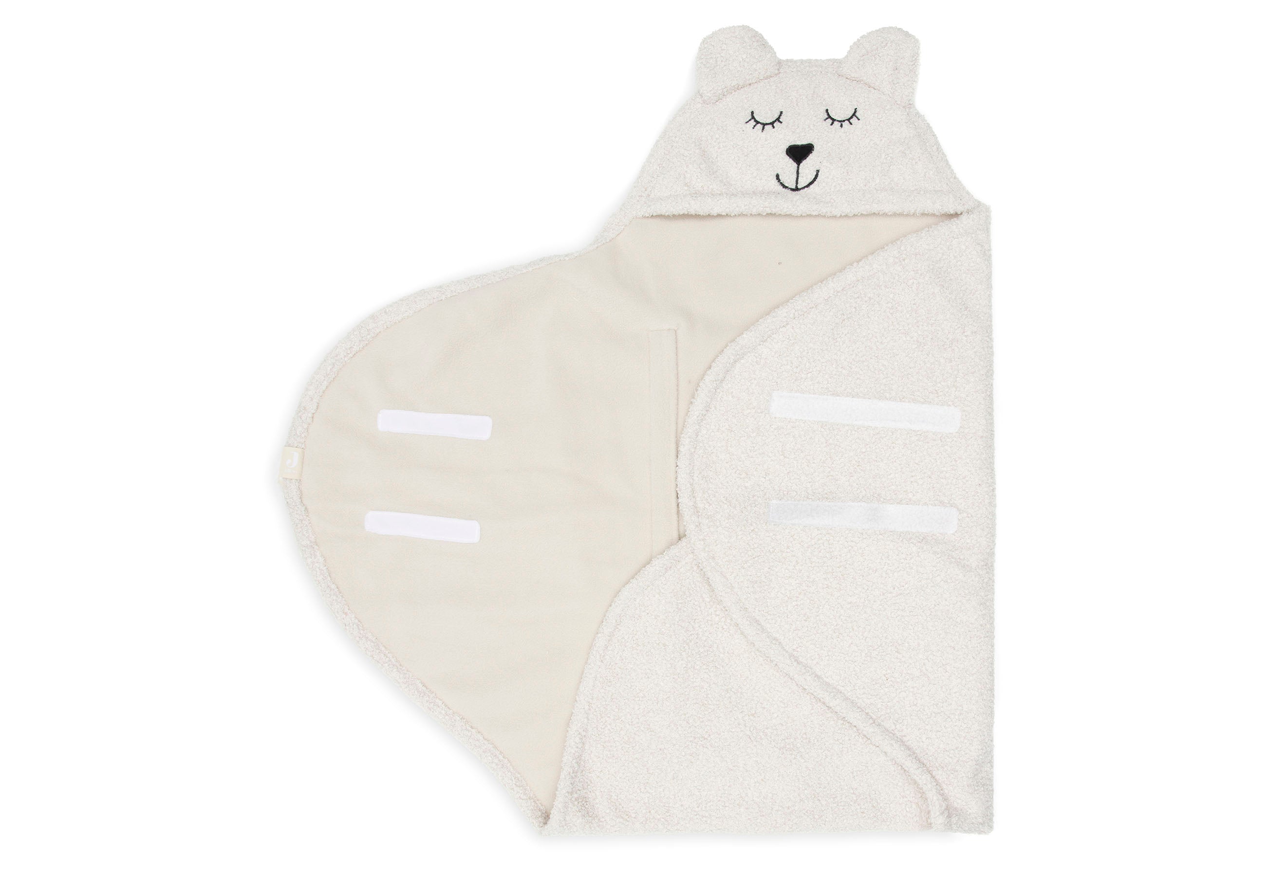 Jollein Einschlagdecke für Babyschale Bear Boucle Oatmeal