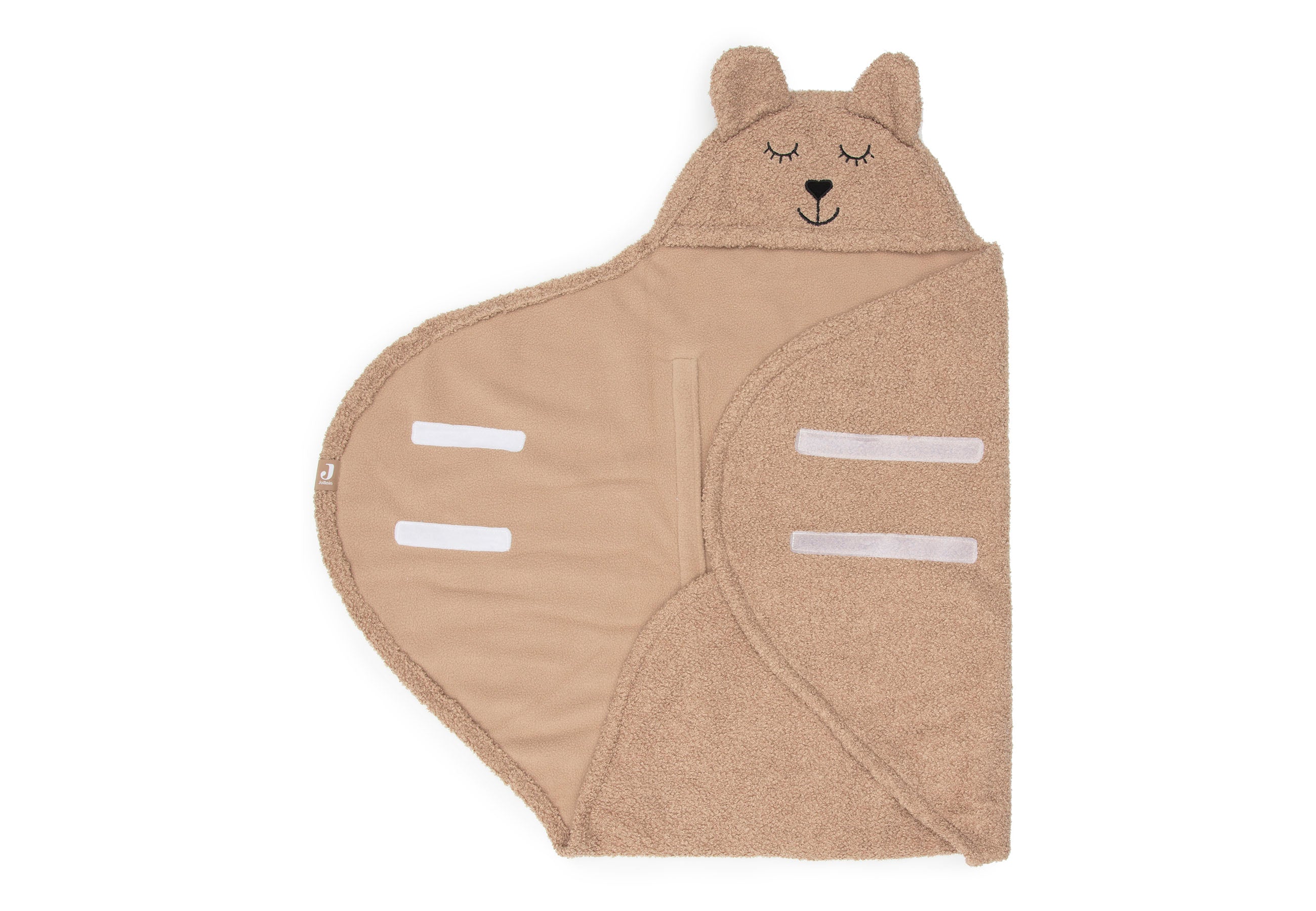 Jollein Einschlagdecke für Babyschale Bear Boucle Biscuit