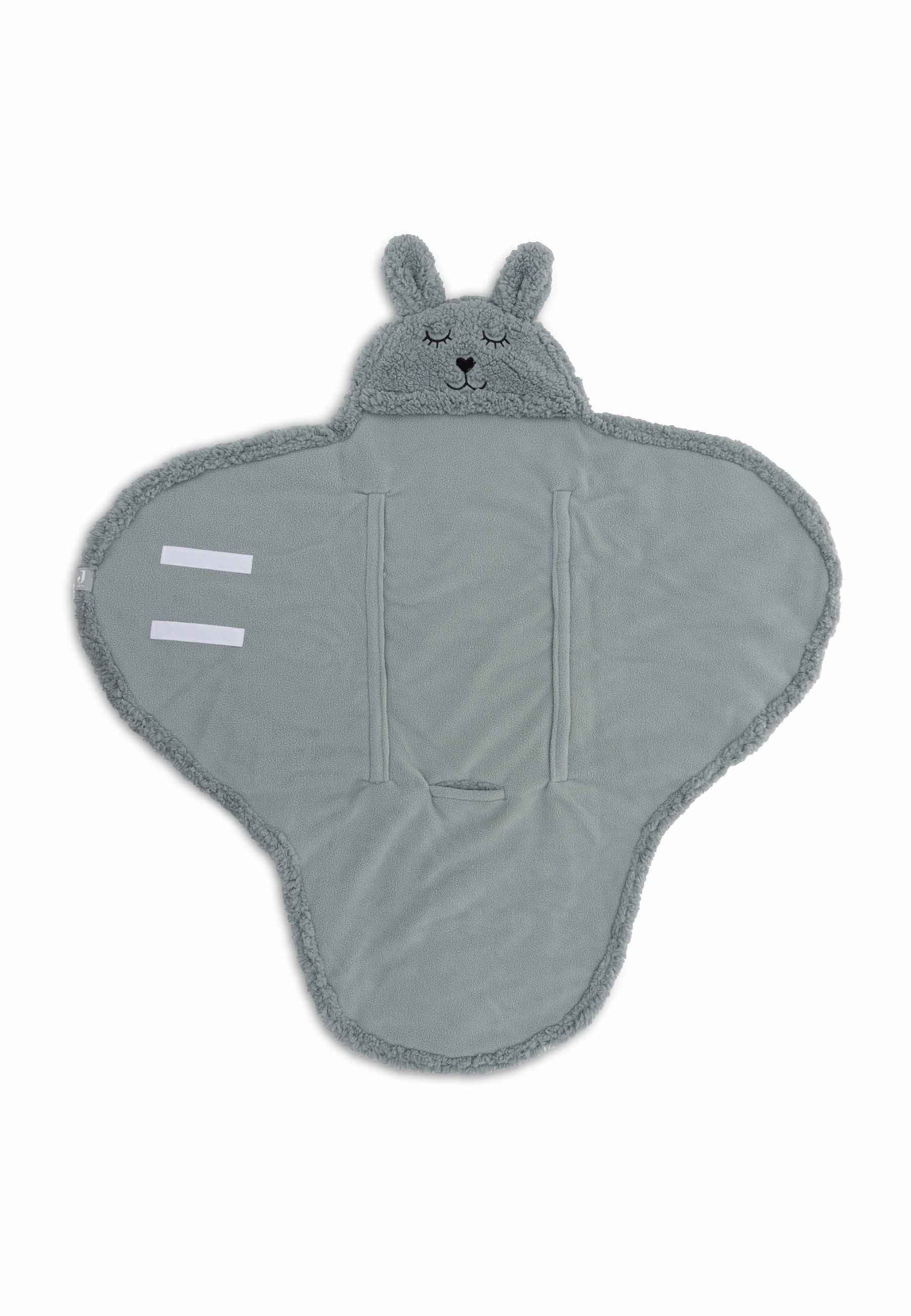 Jollein Einschlagdecke für Babyschale Bunny - Sea Green