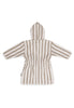 Bademantel 3-4 Jahre Stripe Frottee - Olive Green - GOTS