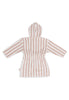 Bademantel 3-4 Jahre Stripe Frottee - Wild Rose - GOTS