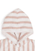 Bademantel 3-4 Jahre Stripe Frottee - Wild Rose - GOTS