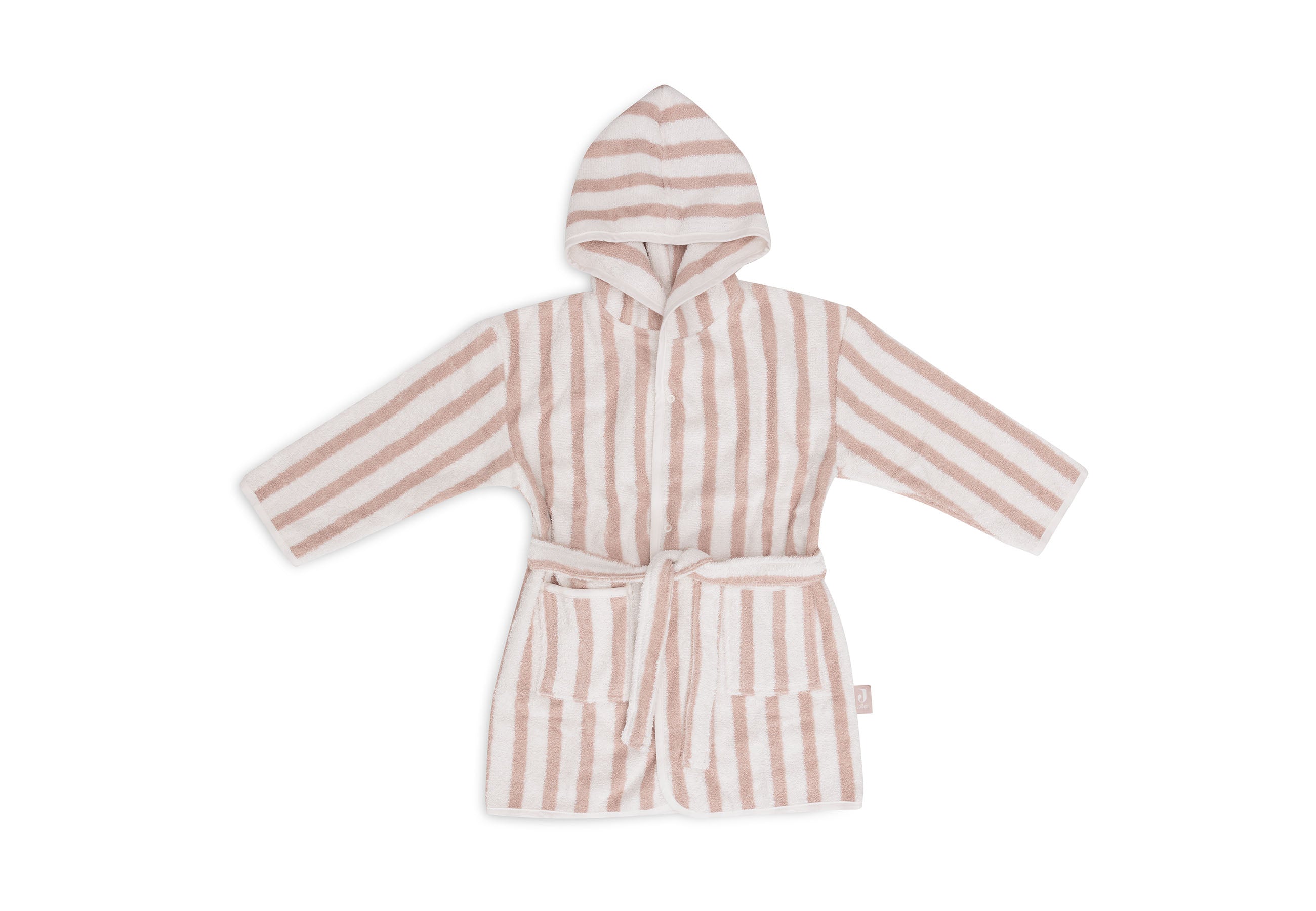 Jollein Bademantel 3-4 Jahre Stripe Frottee Wild Rose GOTS