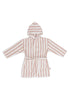 Bademantel 3-4 Jahre Stripe Frottee - Wild Rose - GOTS