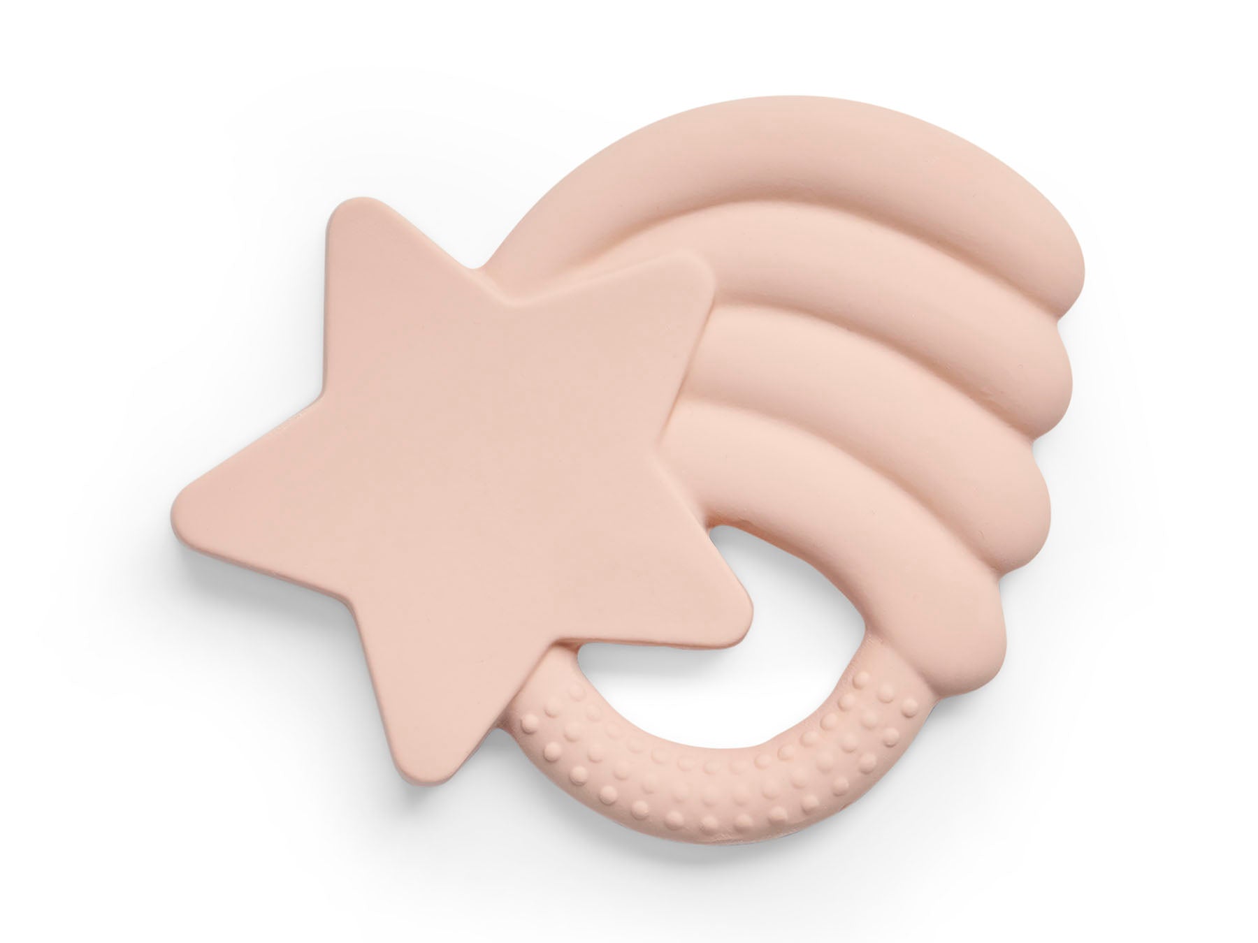 Jollein Beißring aus Naturkautschuk Falling star Pale Pink