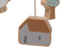 Baby-Mobile aus Holz 20x20cm Farm - Biscuit/Ivory