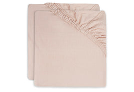 Spannbettlaken Wiege Jersey 40/50x80/90cm - Pale Pink - 2 Stück