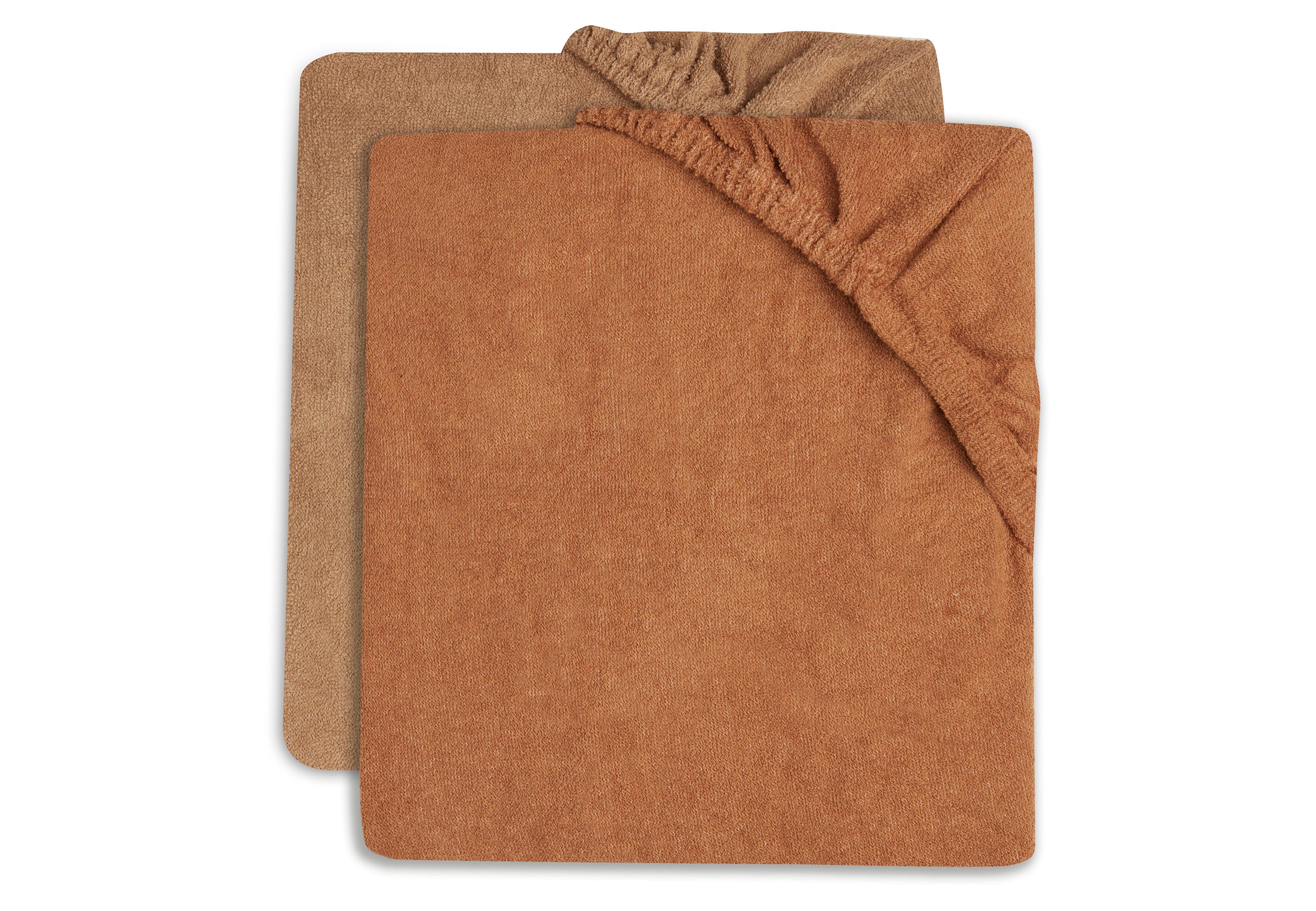 Jollein Wickelauflagenbezug Frottee 50x70cm Caramel/Biscuit (2pack)