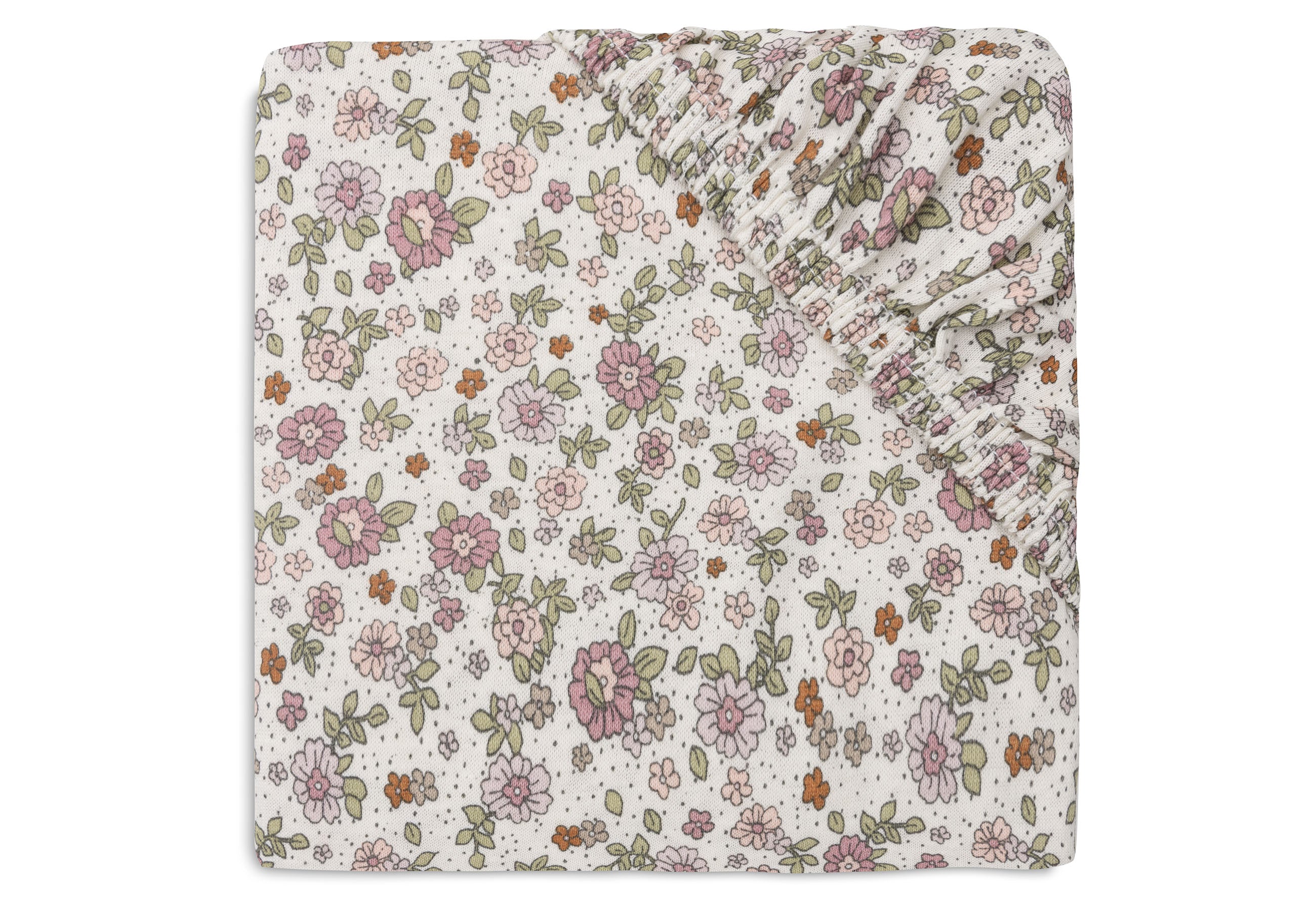 Jollein Spannbettlaken Jersey 60x120cm Retro Flowers