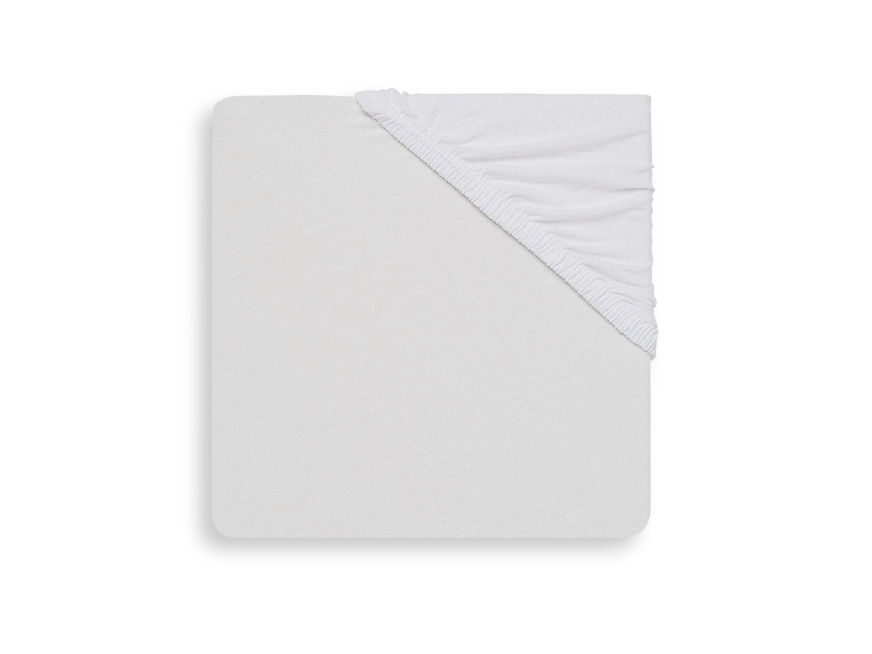 Jollein Spannbettlaken Jersey Laufgitter 75x95cm White