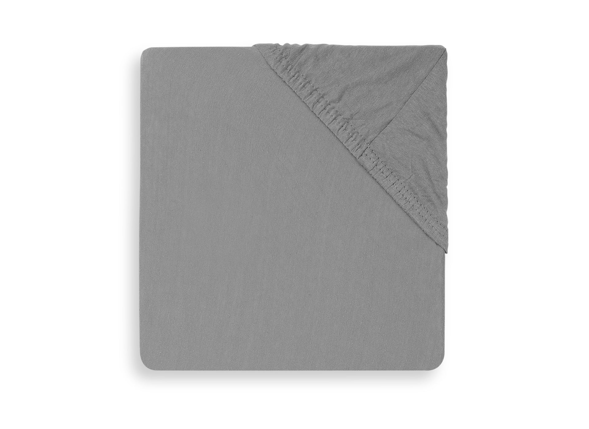 Jollein Spannbettlaken Jersey Laufgitter 75x95cm Storm Grey