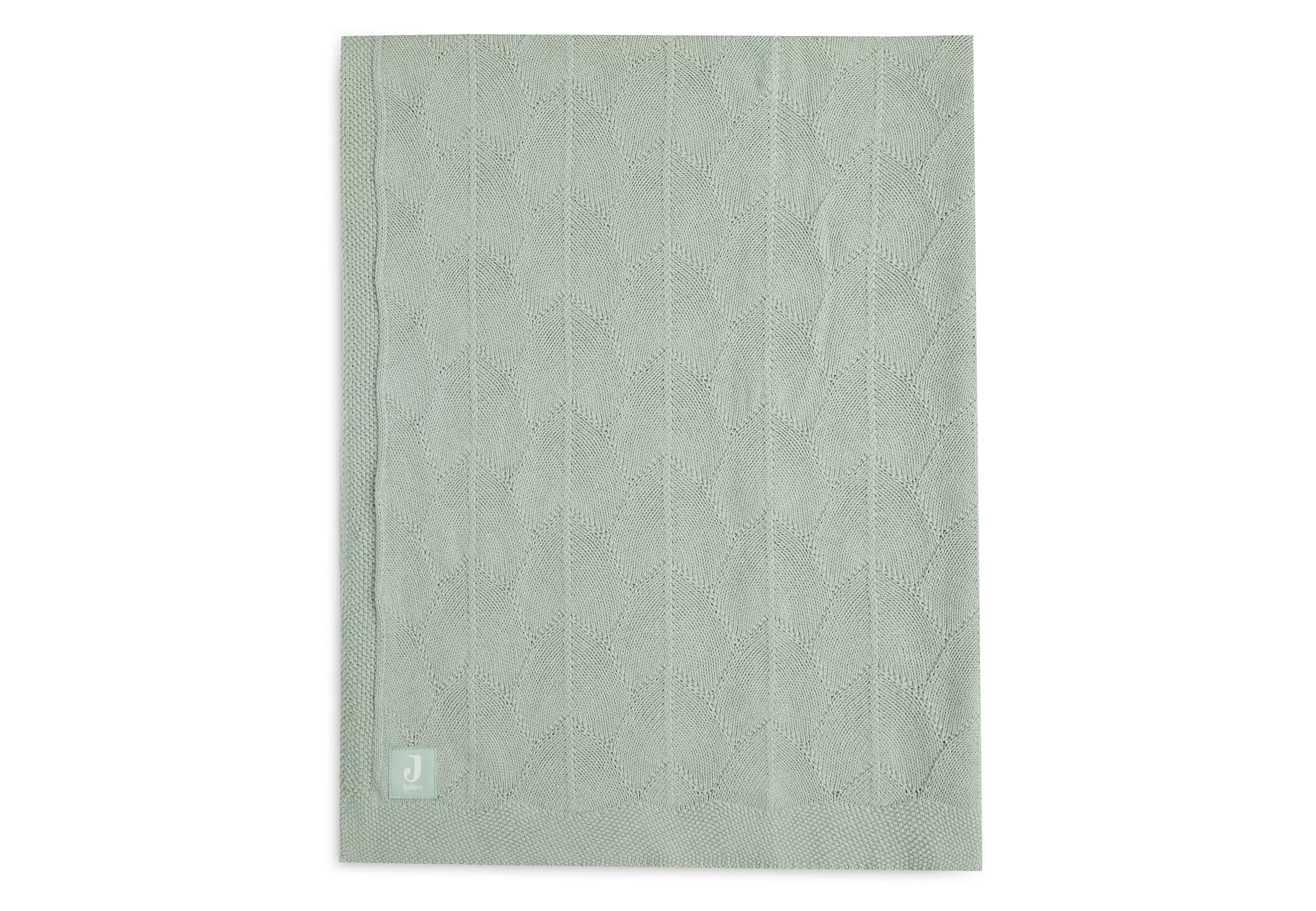 Jollein Decke Wiege 75x100cm Shell Knit Sea Foam GOTS