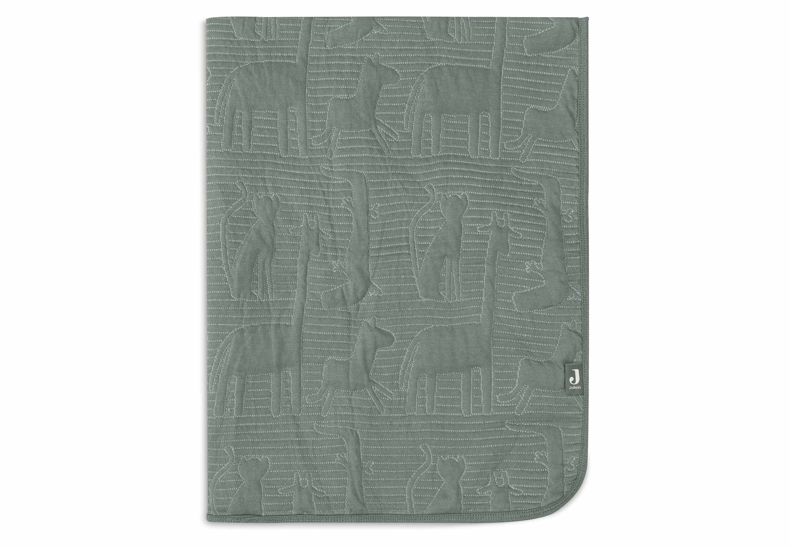 Jollein Decke Wiege 75x100cm Jungle Jambo - Ash Green/Laurel