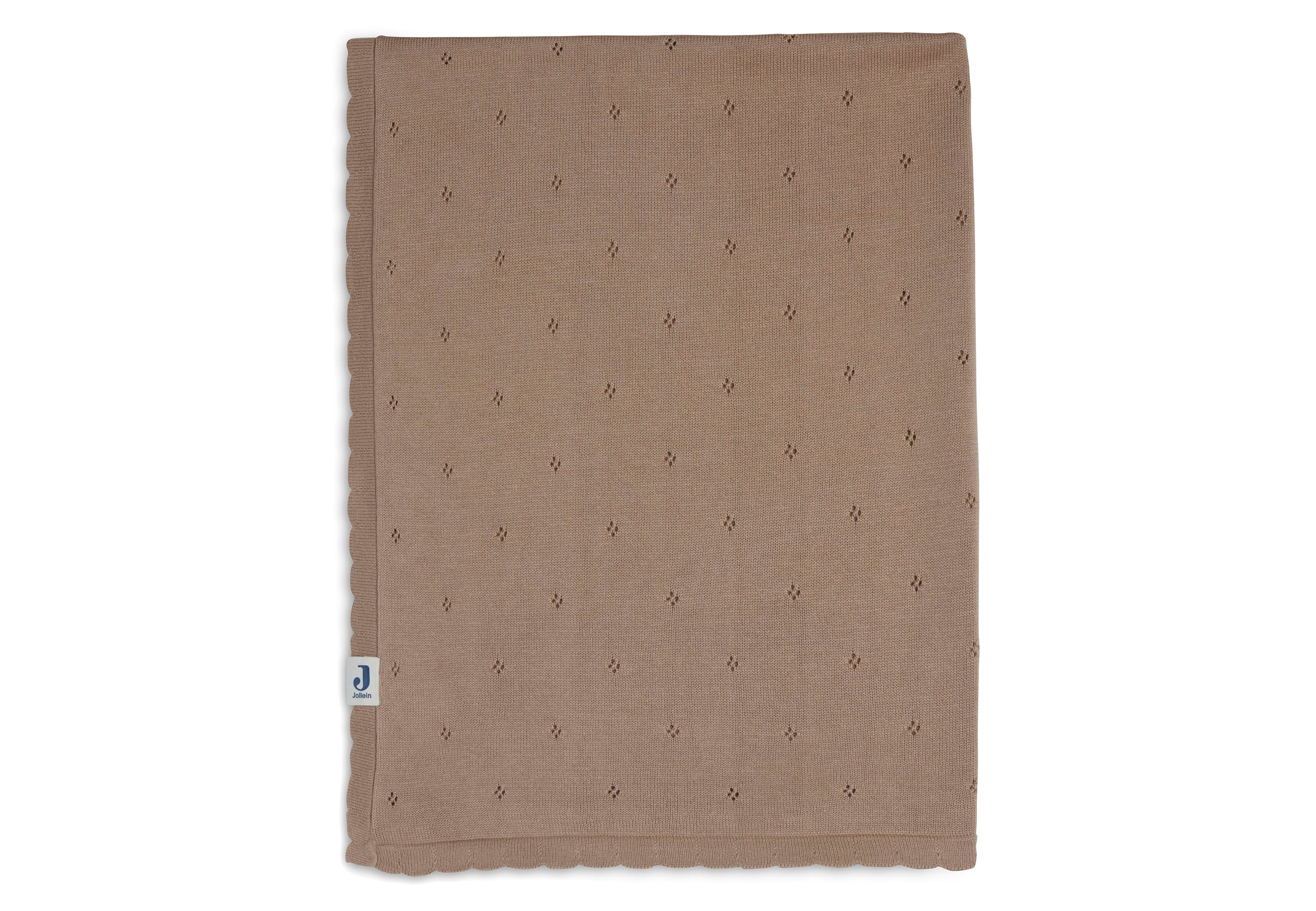 Jollein Decke Kinderbett 100x150cm Pointelle Biscuit GOTS