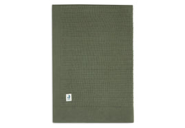 Decke Kinderbett 100x150cm Pure Knit - Leaf Green - GOTS