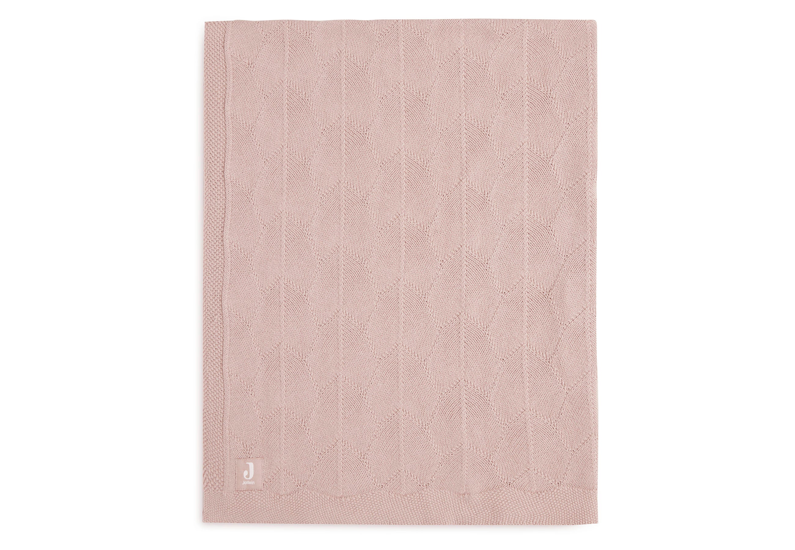 Jollein Decke Kinderbett 100x150cm Shell Knit Wild Rose GOTS