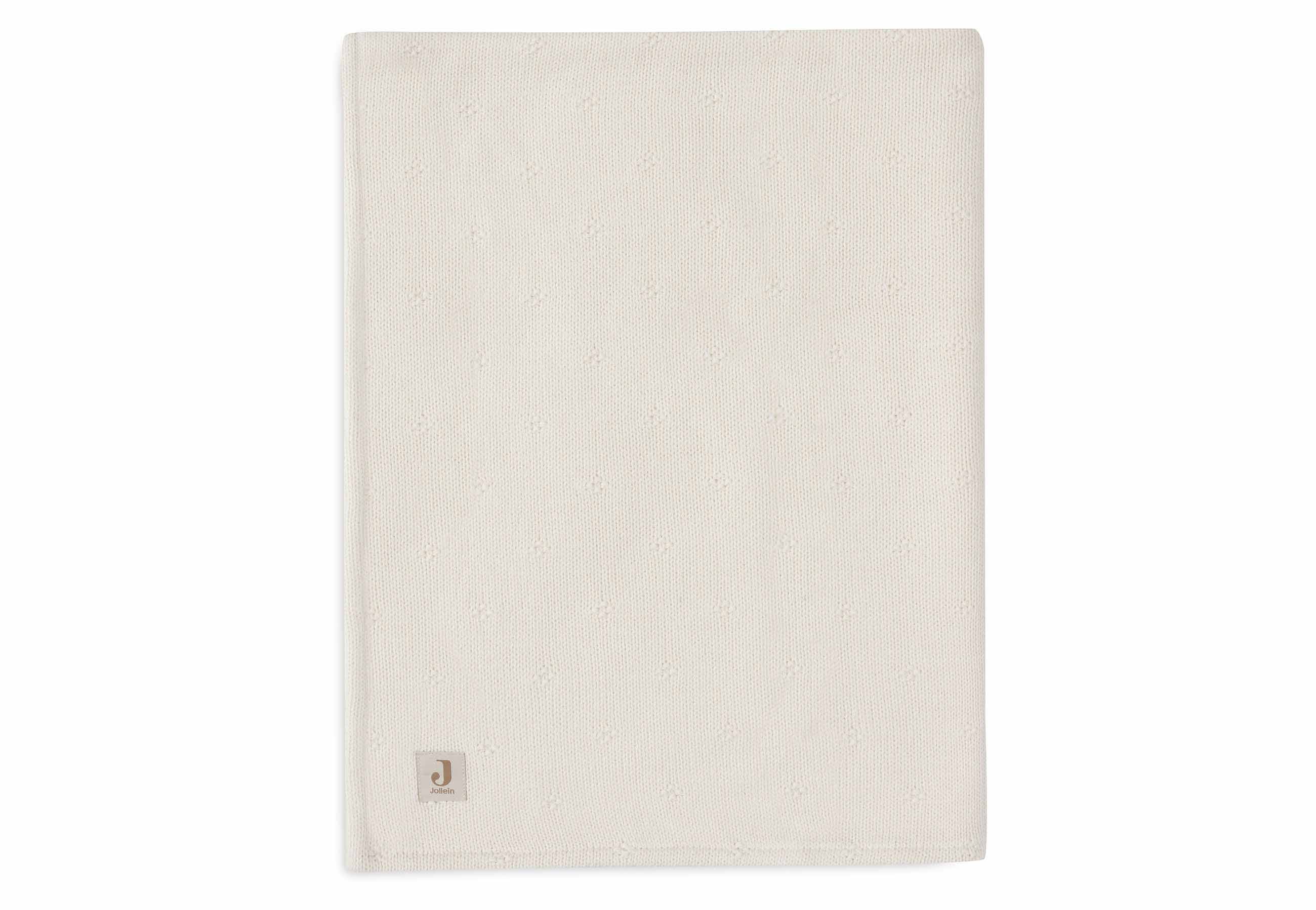 Jollein Decke Wiege 75x100cm Cosy Knit - Ivory/Velvet