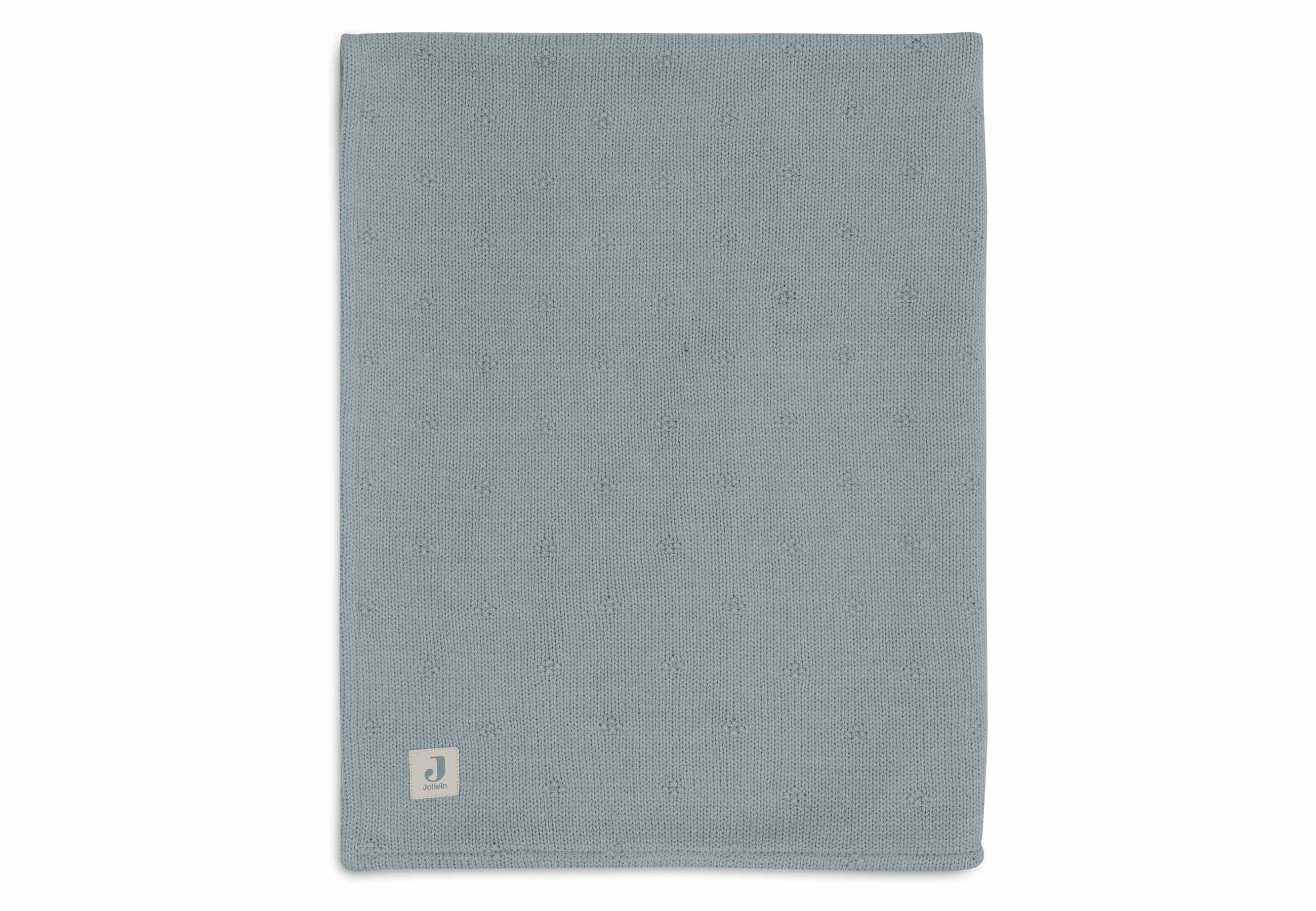 Jollein Decke Wiege 75x100cm Cosy Knit - Sea Green/Velvet