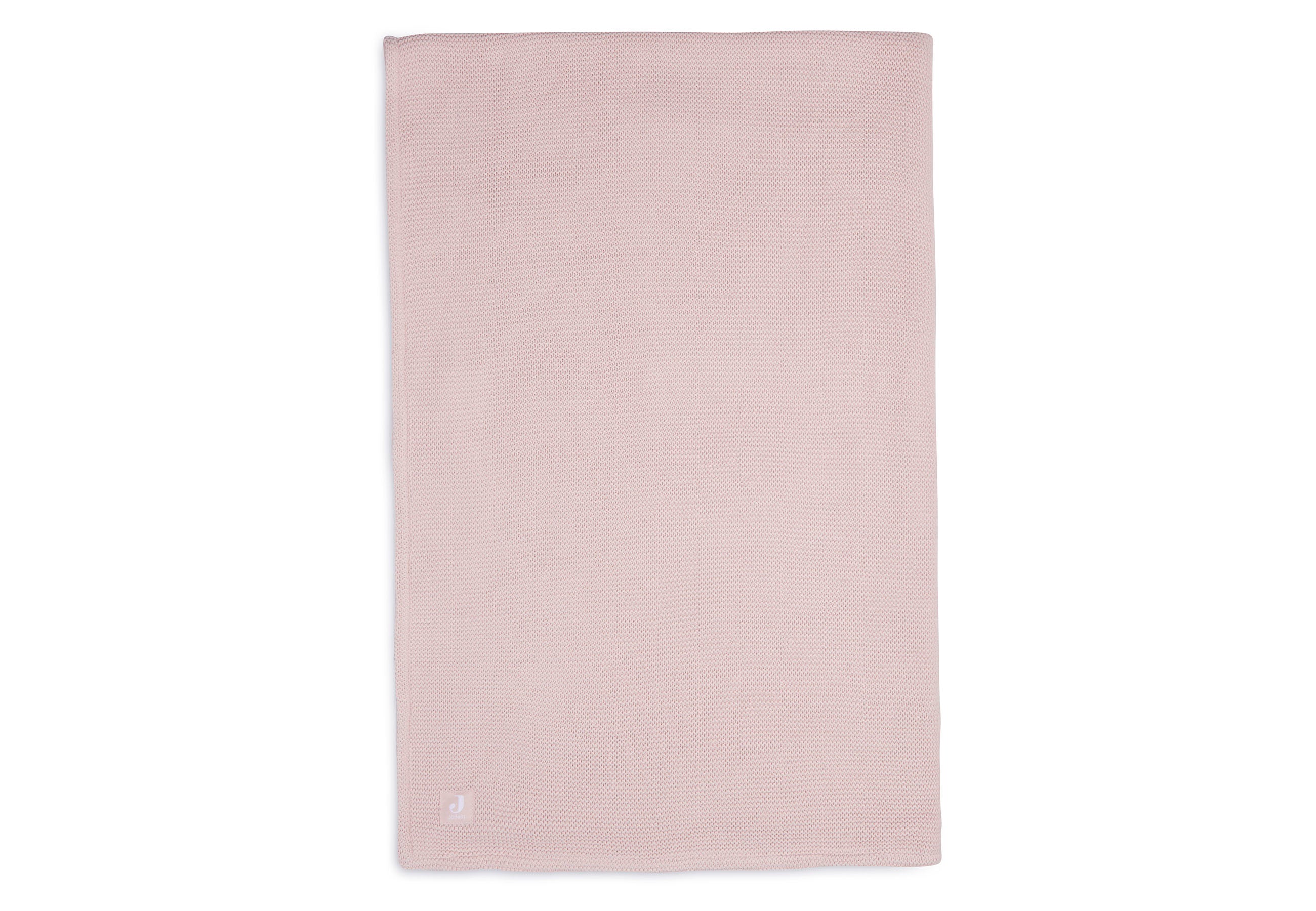 Jollein Decke Kinderbett 100x150cm Basic Knit Pale Pink/Fleece