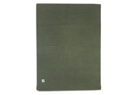 Decke Kinderbett 100x150cm Pure Knit - Leaf Green/Velvet - GOTS