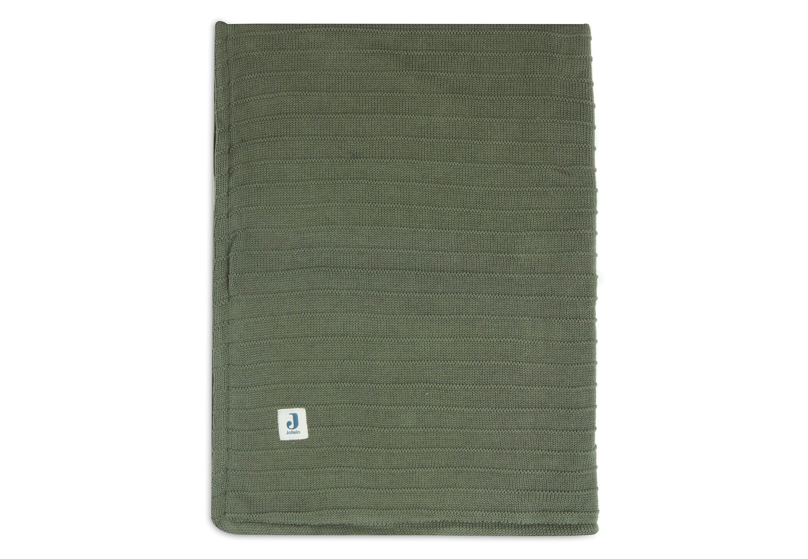 Jollein Decke Kinderbett 100x150cm Pure Knit Leaf Green/Velvet GOTS