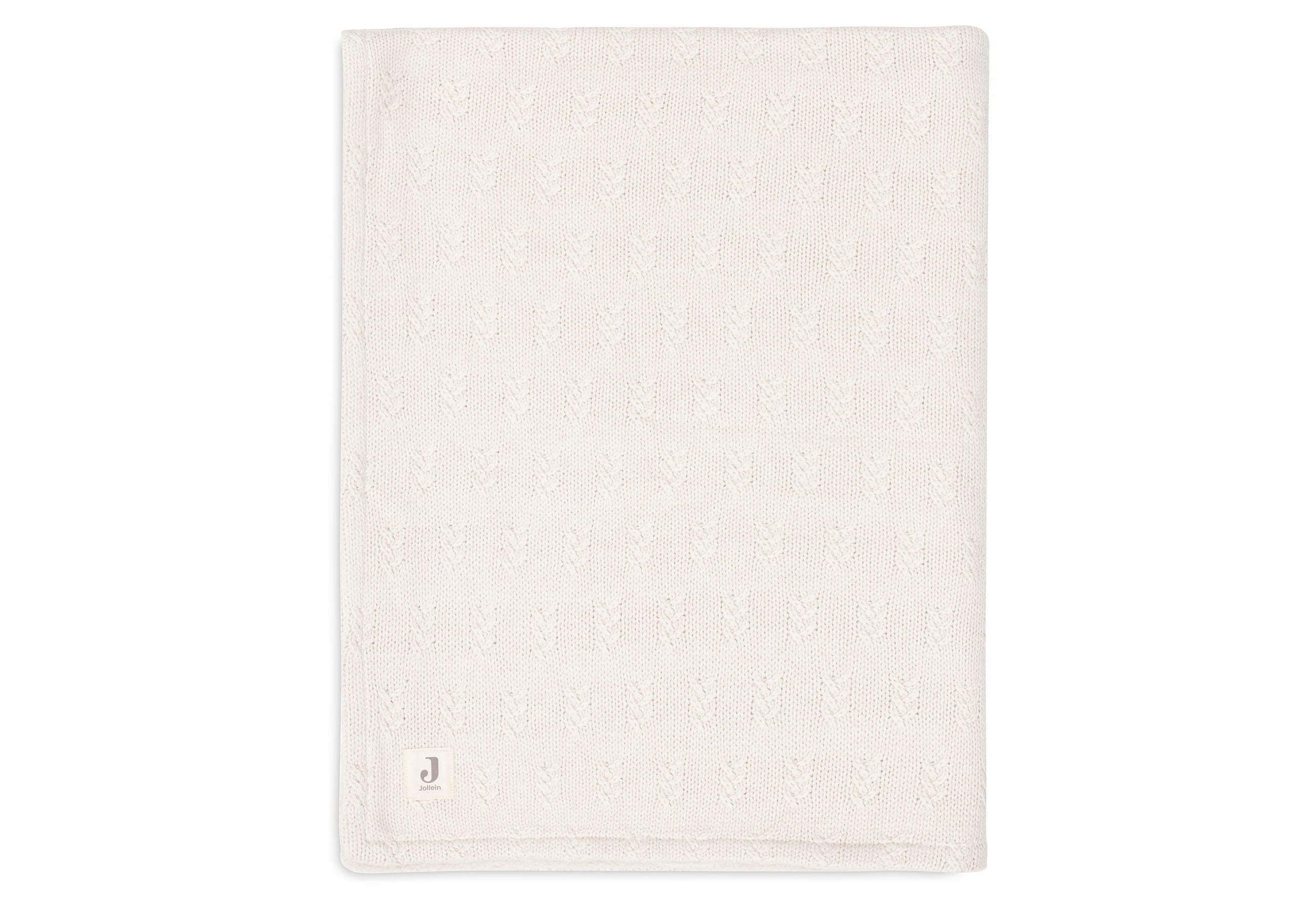 Jollein Decke Kinderbett 100x150cm Grain Knit Oatmeal/Velvet