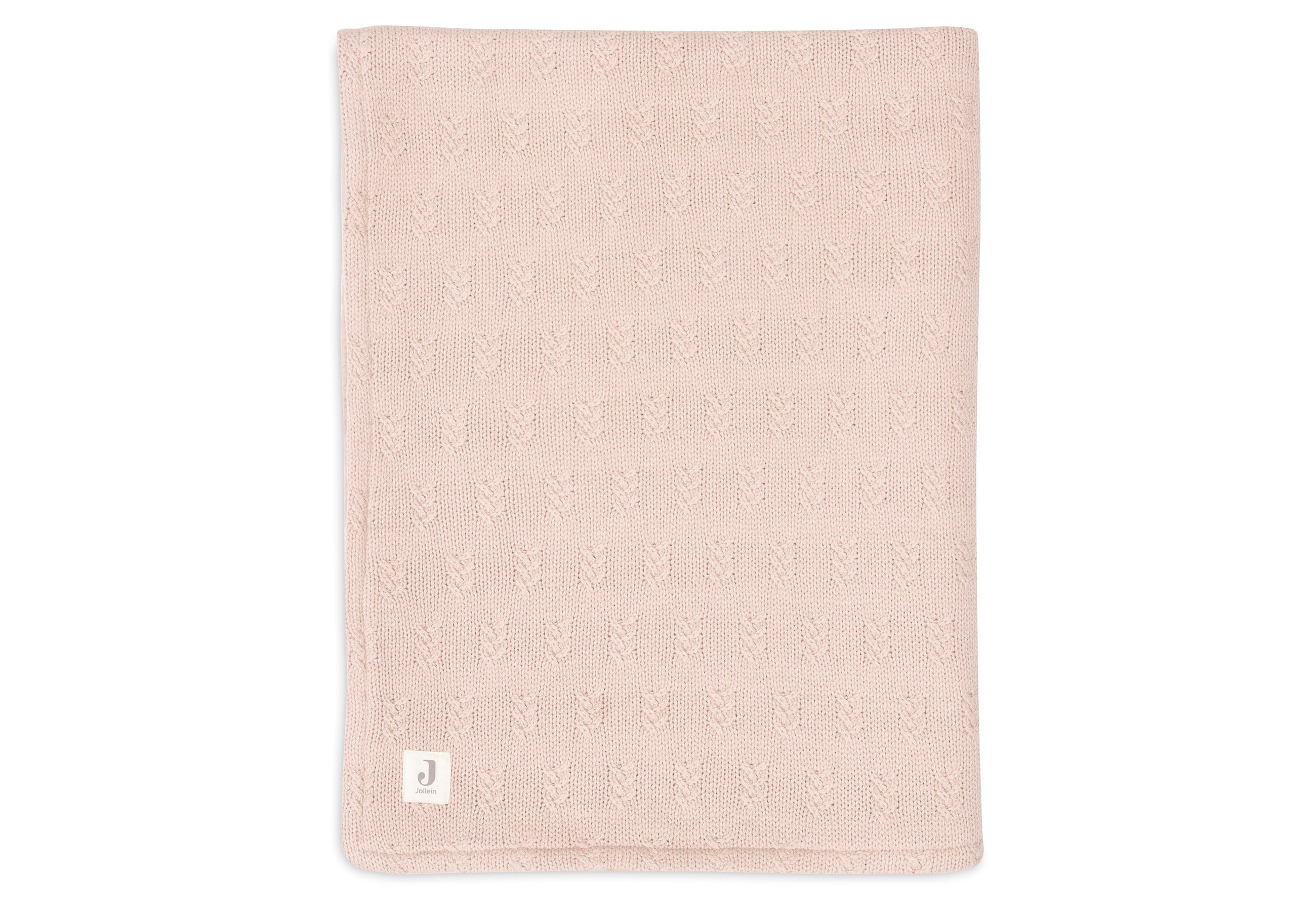 Jollein Decke Kinderbett 100x150cm Grain Knit Wild Rose/Velvet