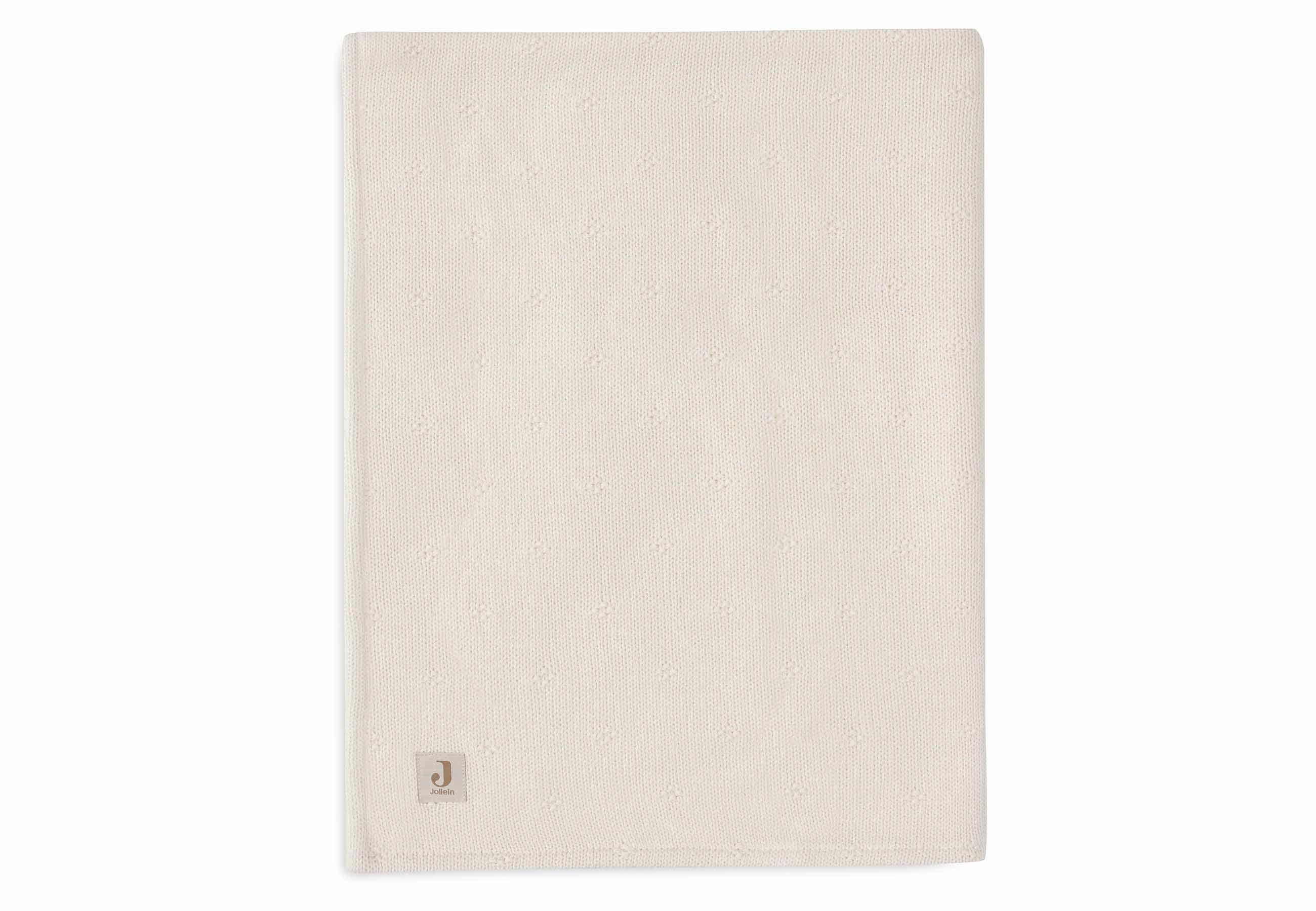 Jollein Decke Kinderbett 100x150cm Cosy Knit - Ivory/Velvet