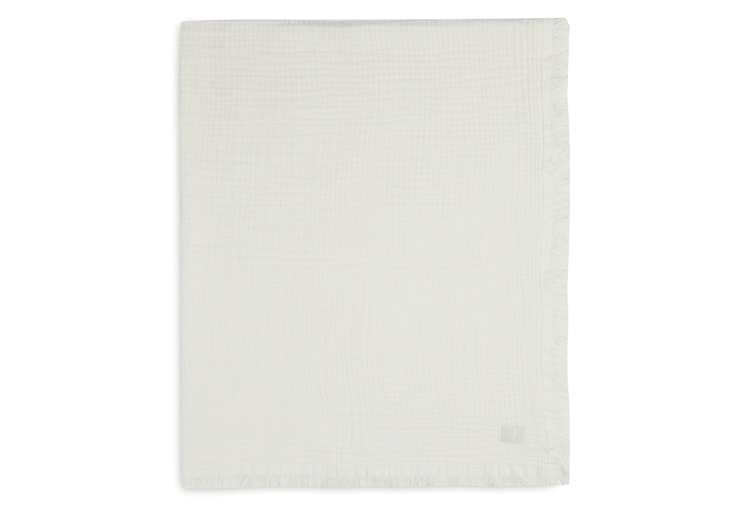 Jollein Decke Kinderbett Muslin Fringe 120x120cm Ivory