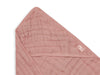 Kapuzenhandtuch Wrinkled 75x75 cm - Rosewood