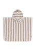 Badeponcho Stripe Frottee - Olive Green - GOTS