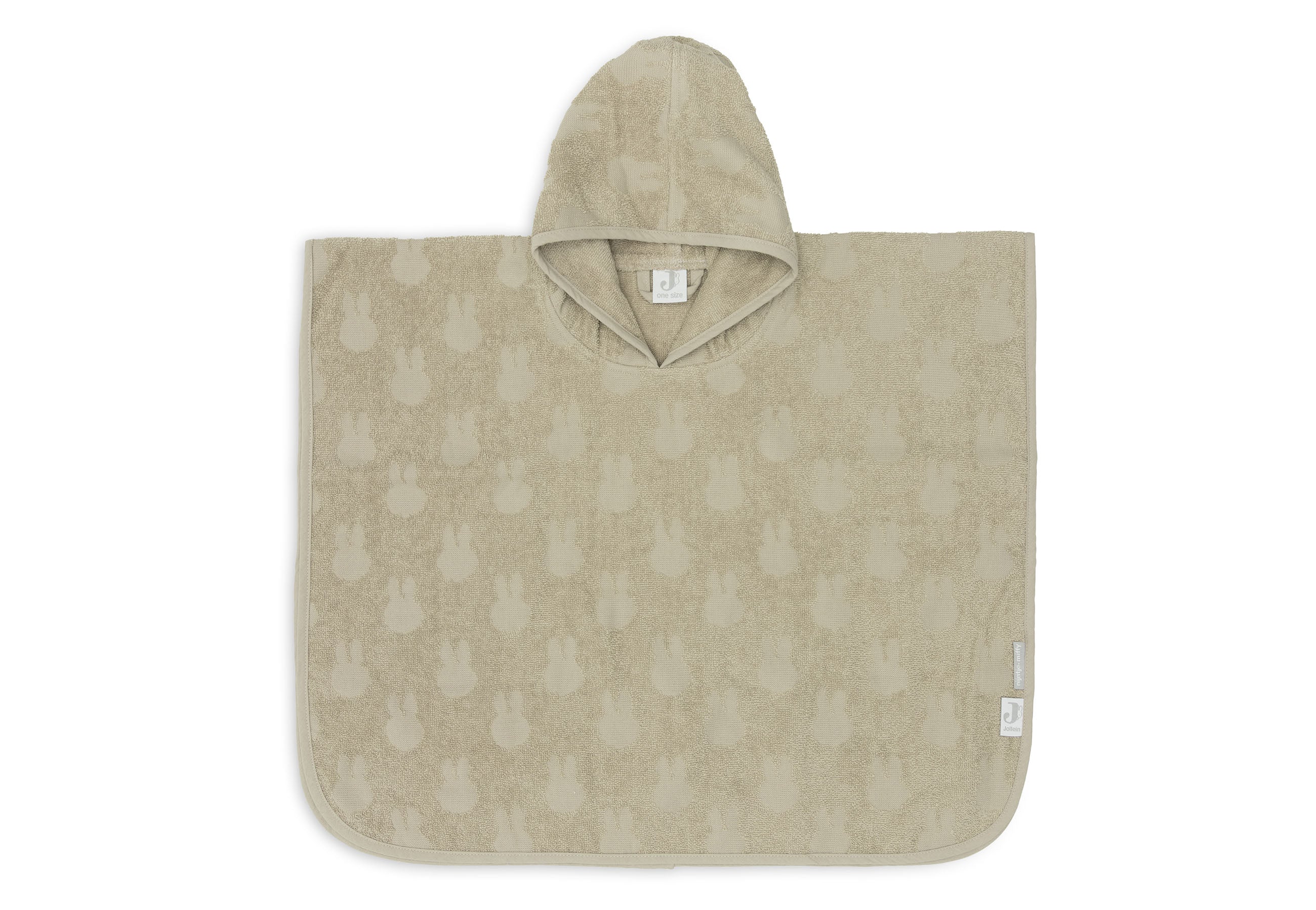 Jollein Badeponcho Frottee Miffy Jacquard Olive Green