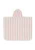 Badeponcho Stripe Frottee - Wild Rose - GOTS