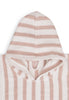 Badeponcho Stripe Frottee - Wild Rose - GOTS