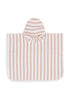 Badeponcho Stripe Frottee - Wild Rose - GOTS