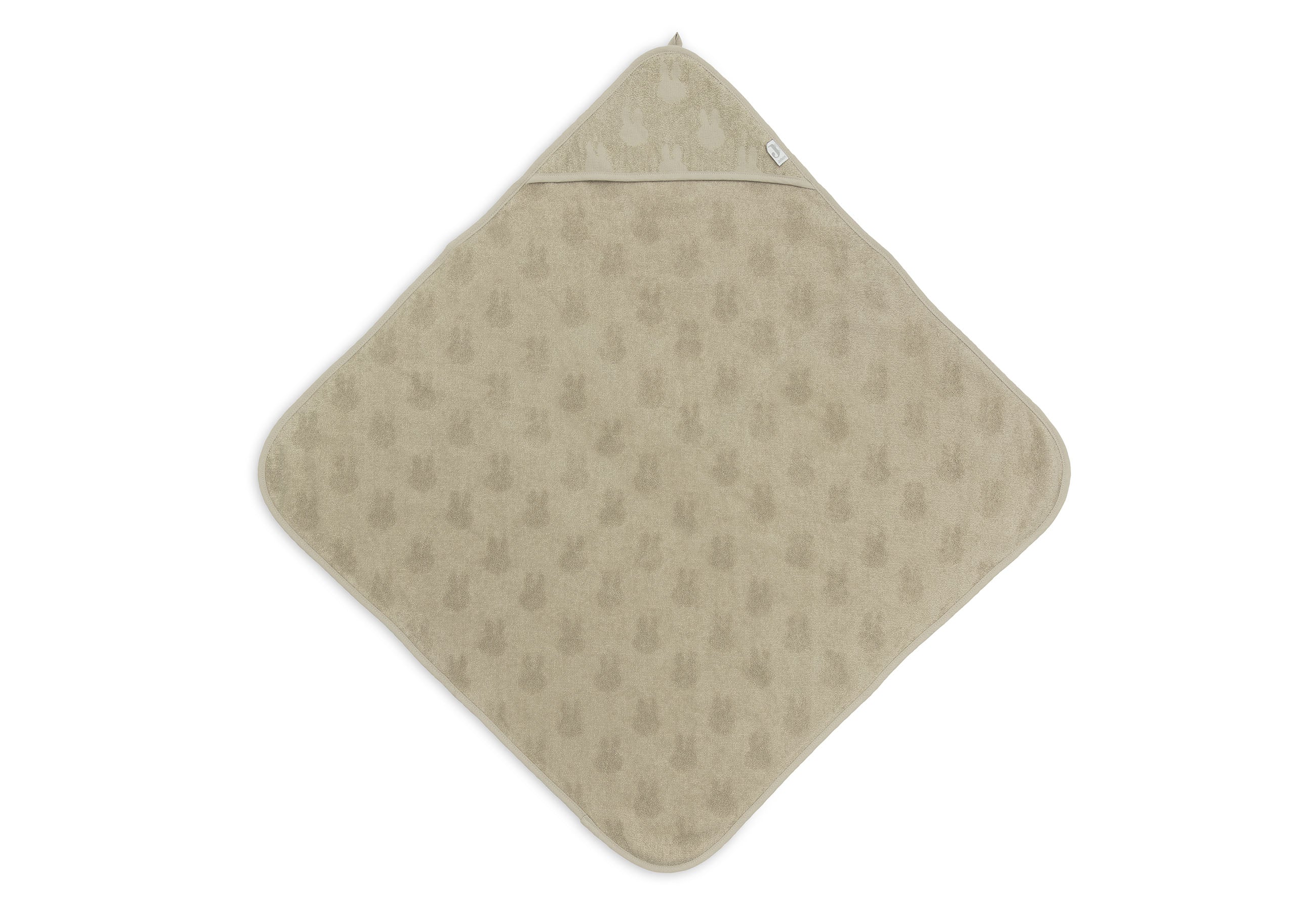 Jollein Kapuzenhandtuch Frottee 75x75cm Miffy Jacquard Olive Green