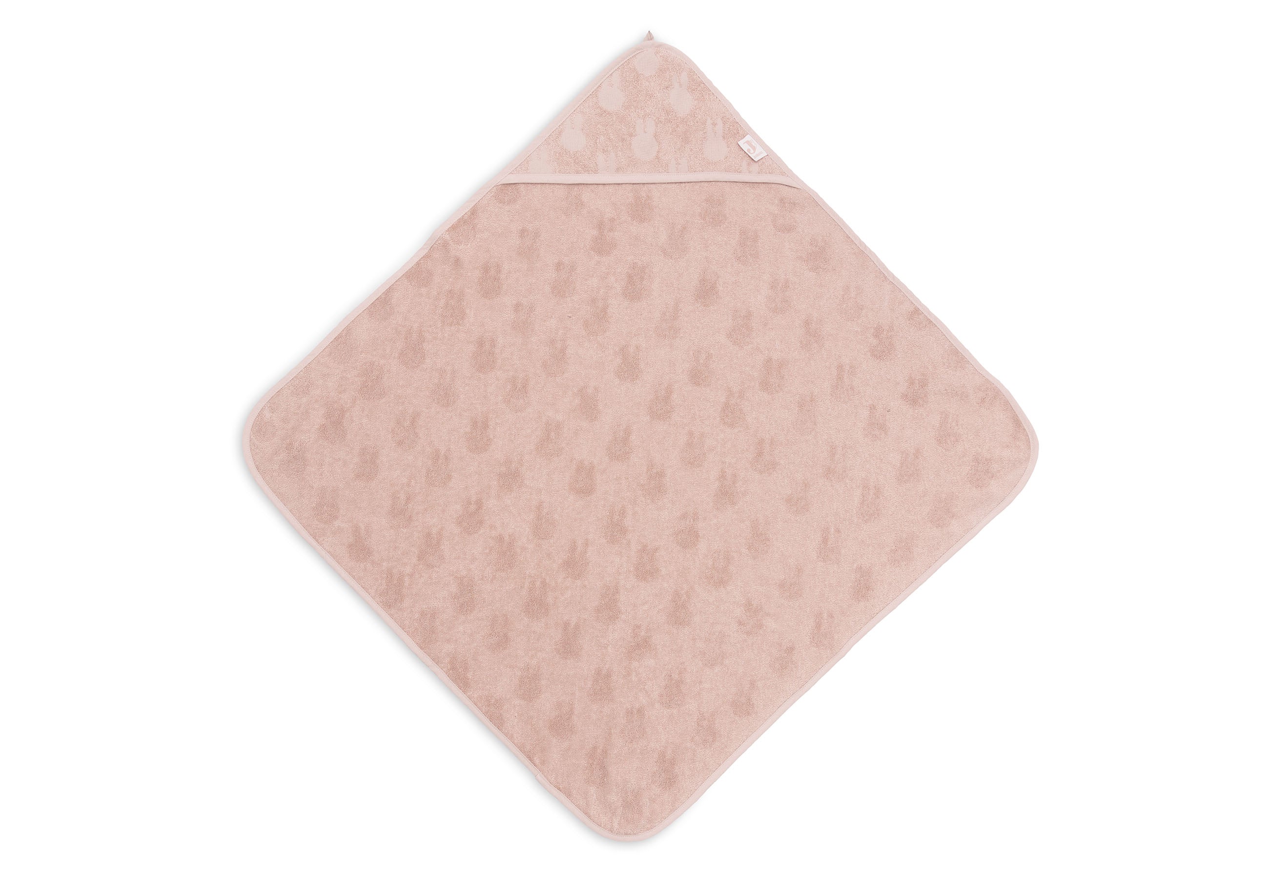 Jollein Kapuzenhandtuch Frottee 75x75cm Miffy Jacquard Wild Rose