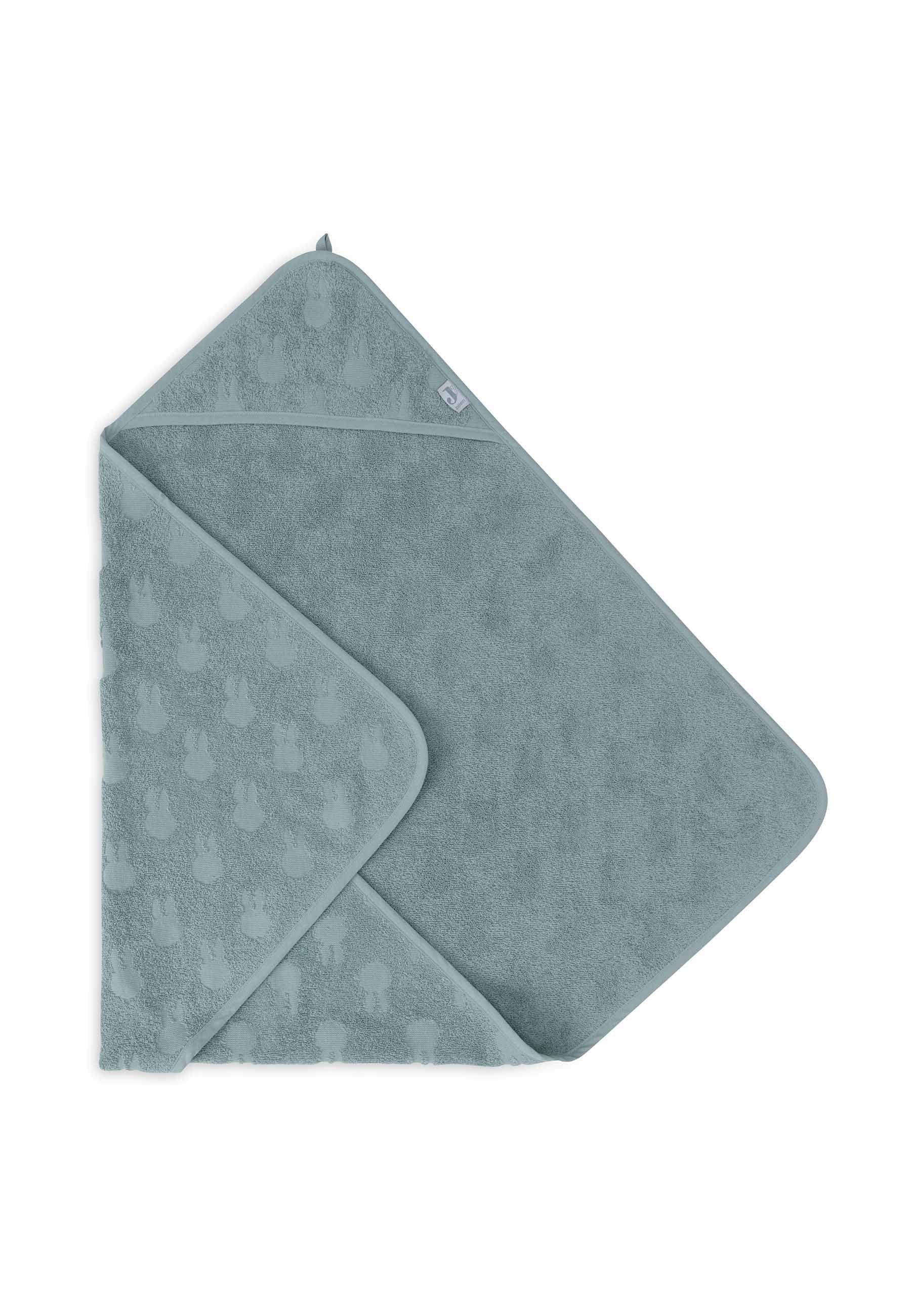 Jollein Kapuzenhandtuch Frottee 75x75cm Miffy Jacquard - Sea Green