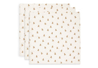 Cloth Muslin 70x70cm - Mini Teddy Bear - 3 Pack