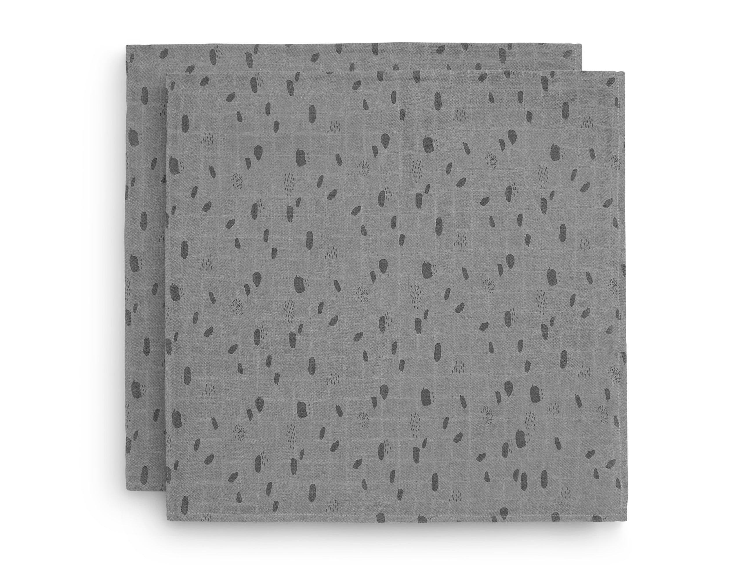 Jollein Mullwindelnn Hydrophil 115x115cm Spot Storm Grey (2pack)