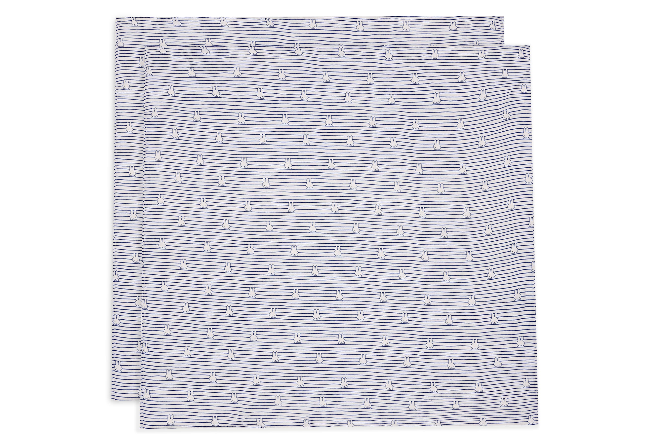 Jollein Mullwindelnn Hydrophil 115x115cm Miffy Stripe Navy (2pack)