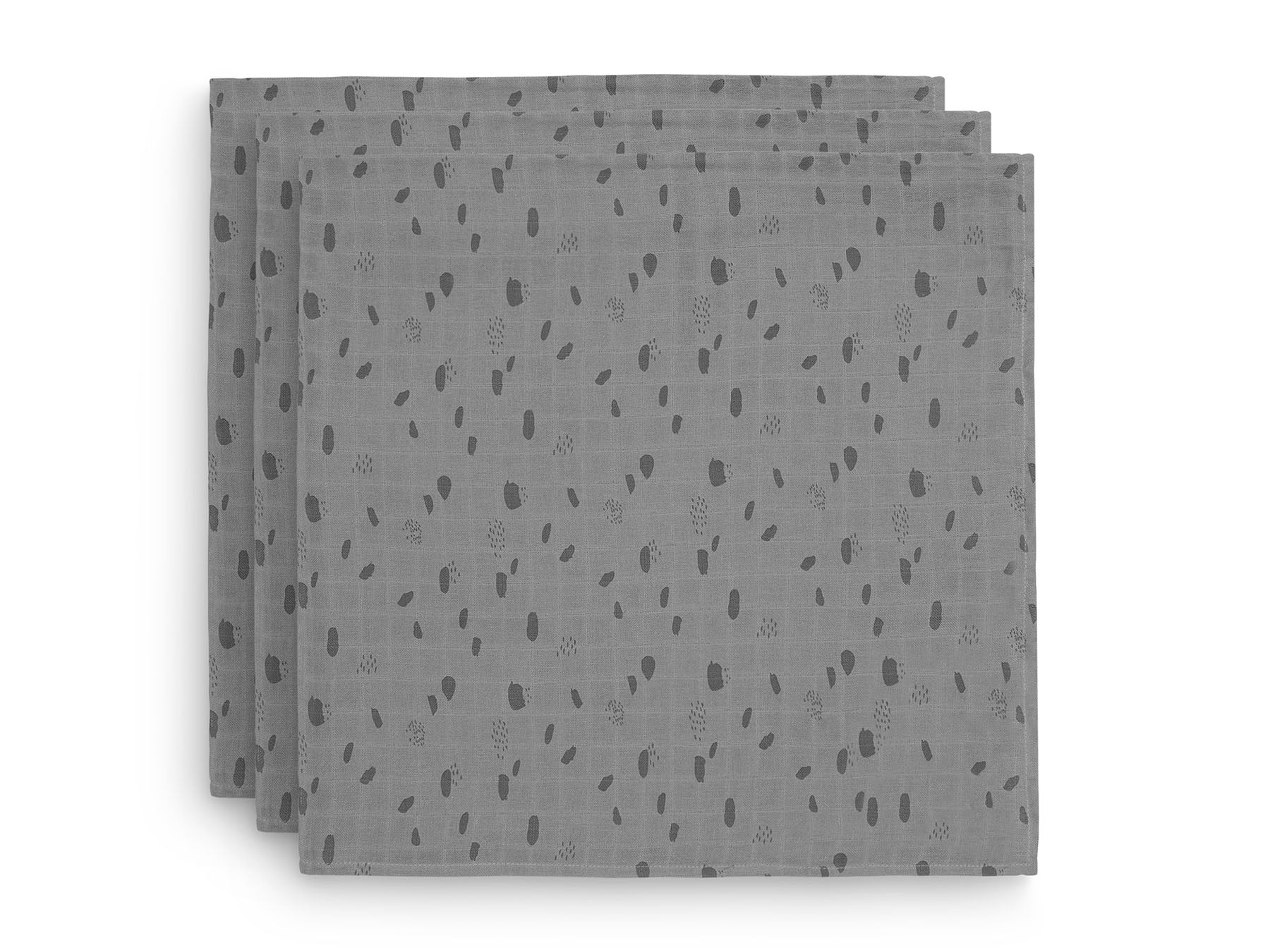 Jollein Spucktuch Hydrophill 70x70cm Spot Storm Grey (3pack)