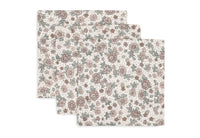 Mouth Cloth Muslin 31x31cm - Retro Flowers - 3 Pack