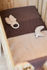 Bettlaken Kinderbett 120x150cm - Wrinkled - Chestnut